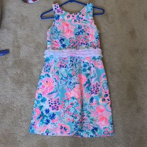 Lilly Pulitzer Floral Dress in Pink and Blue